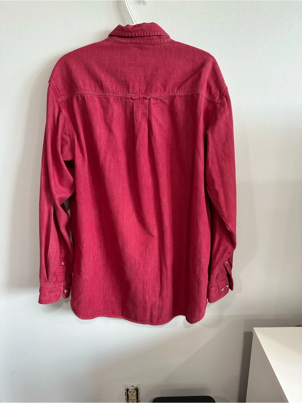Vintage FieldMaster Red 100% Cotton Button Down Shirt Men’s LT Long Sleeve USA